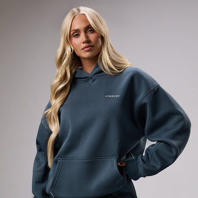 Gym King 365 Relaxed Fit Hood - Blue Grey