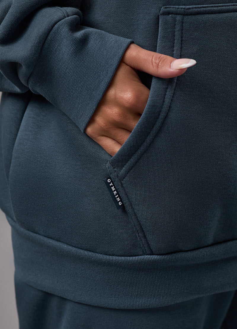 Gym King 365 Relaxed Fit Hood Tracksuit - Blue Grey