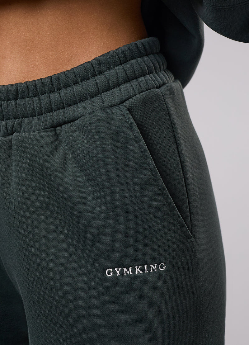 Gym King 365 Raglan Sleeve Crew Tracksuit - Green Smoke