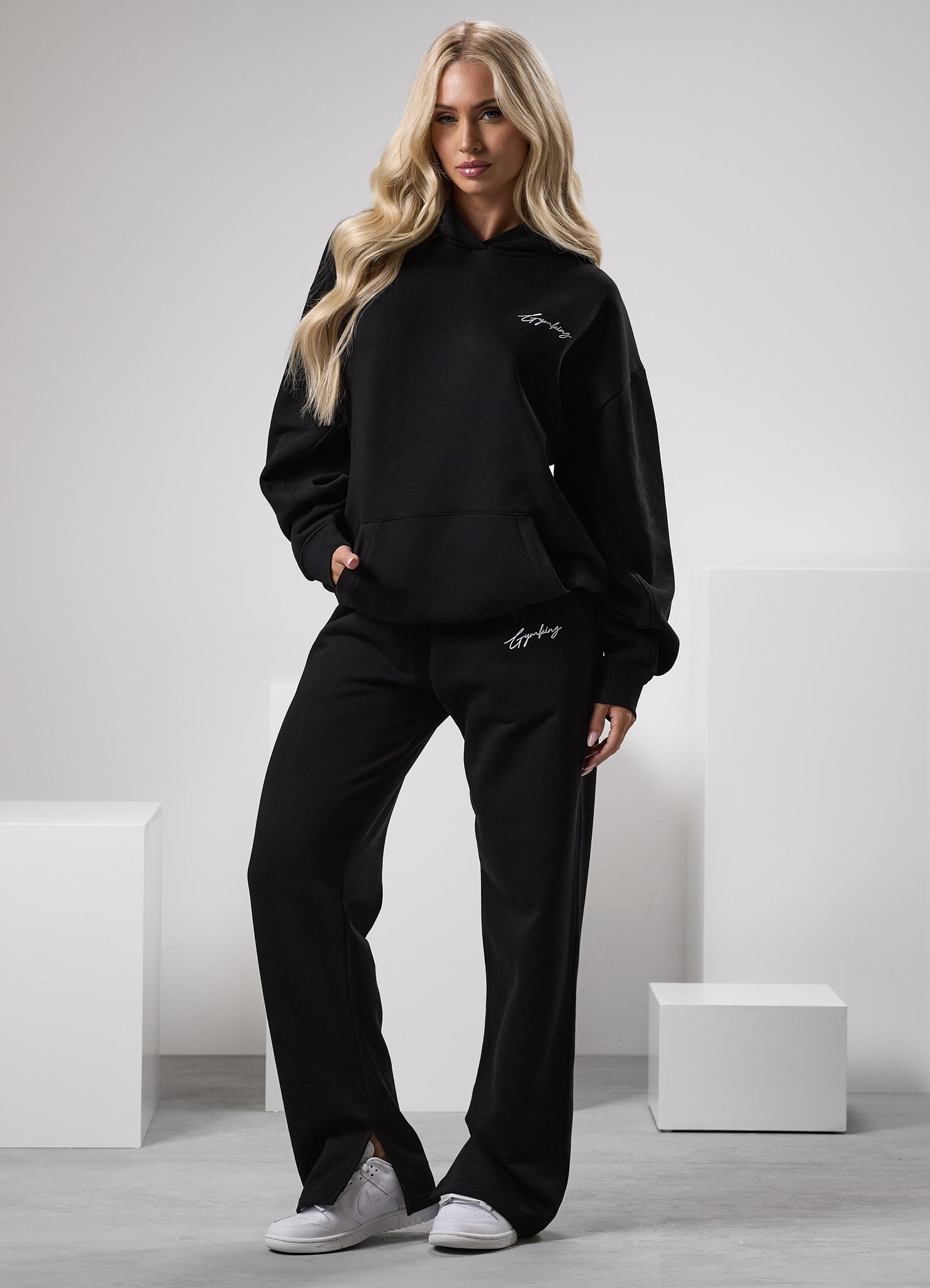Gym King Reset Straight Leg Fleece Jogger - Black