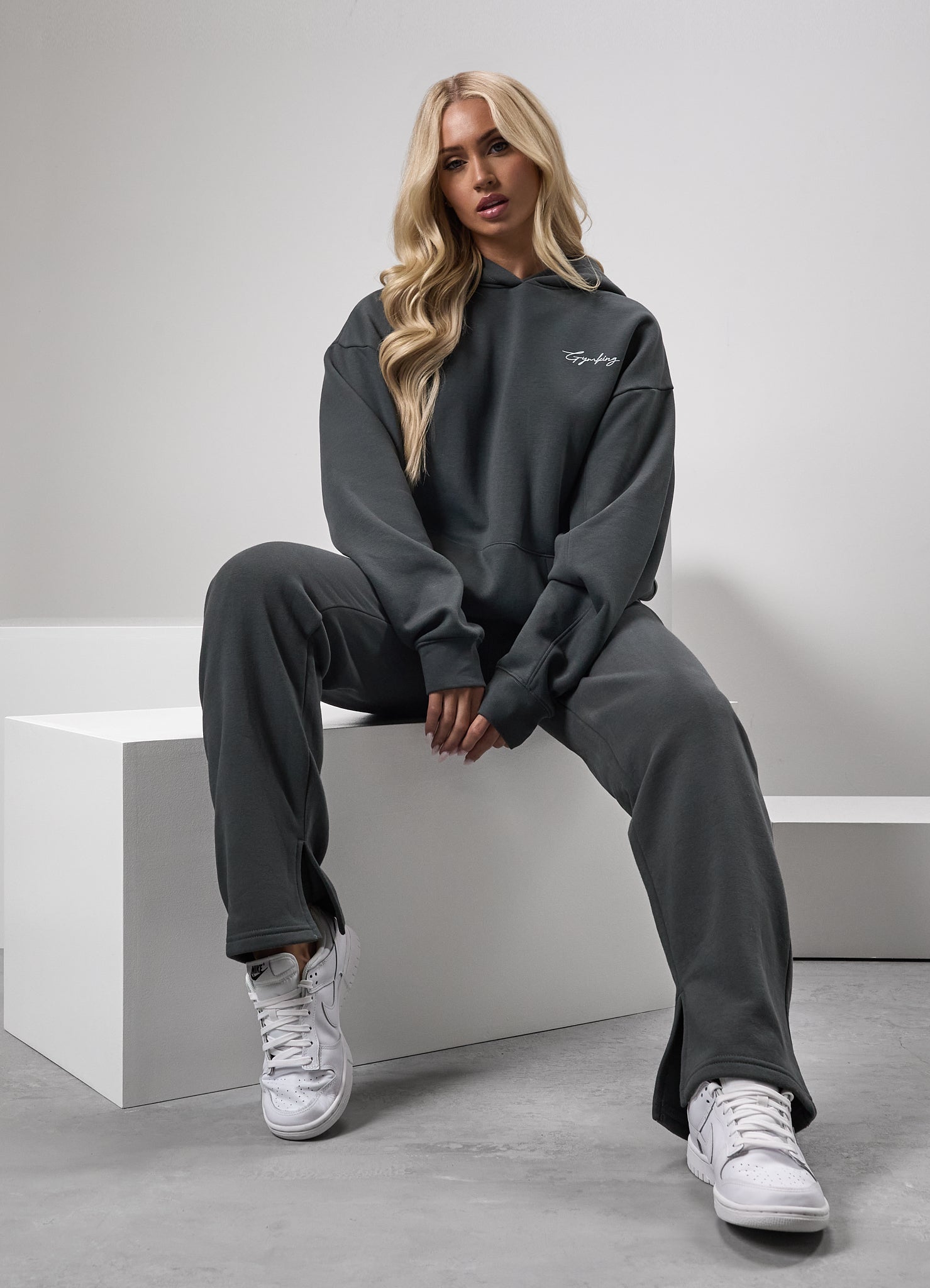 Gym King Reset Straight Leg Fleece Jogger - Green Smoke
