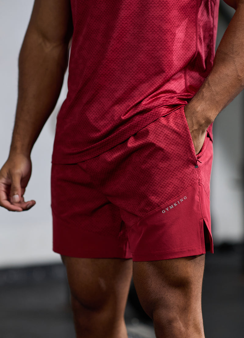 Gym King Enigma AOP Short - Deep Red