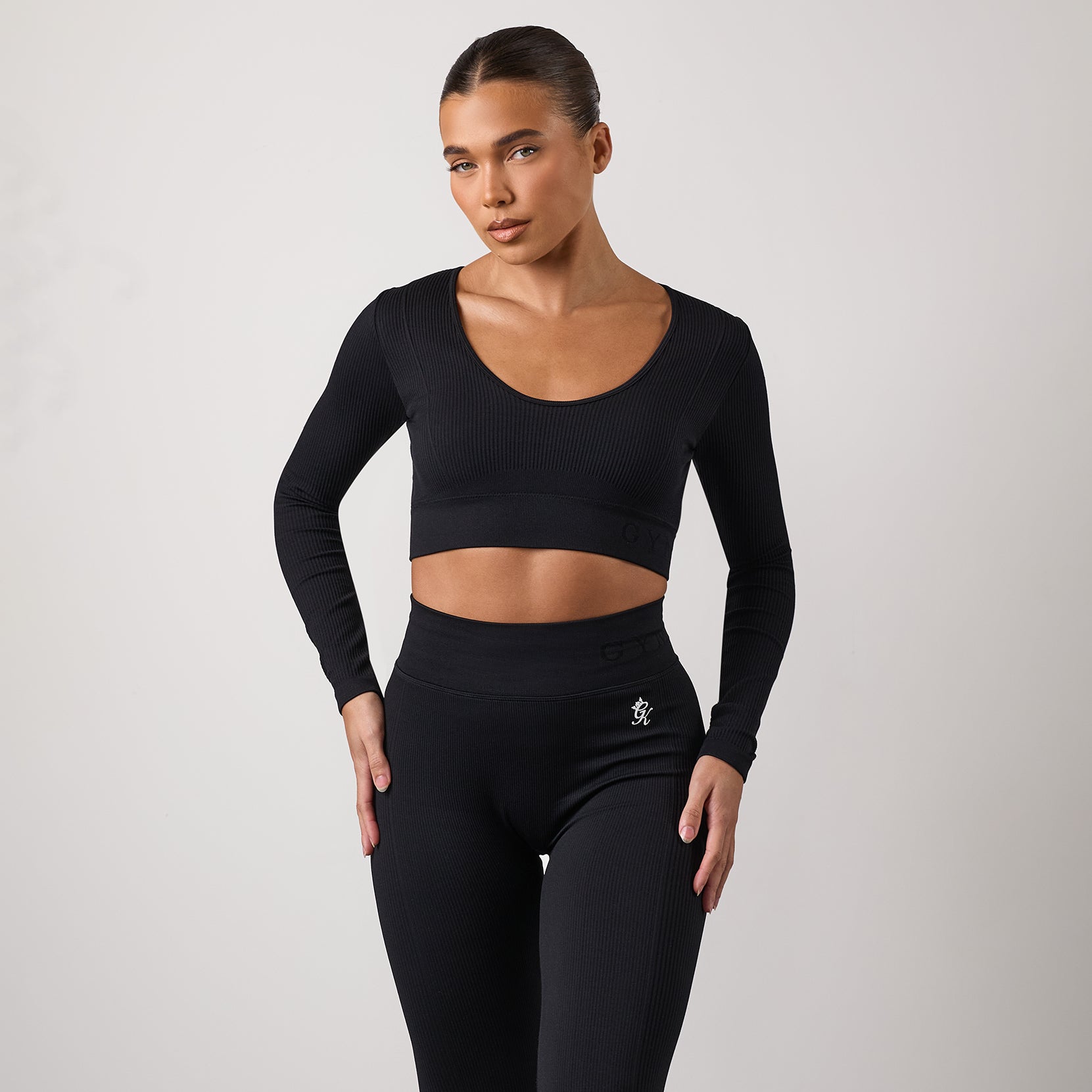 Gym King Formation Long Sleeve Tee - Black