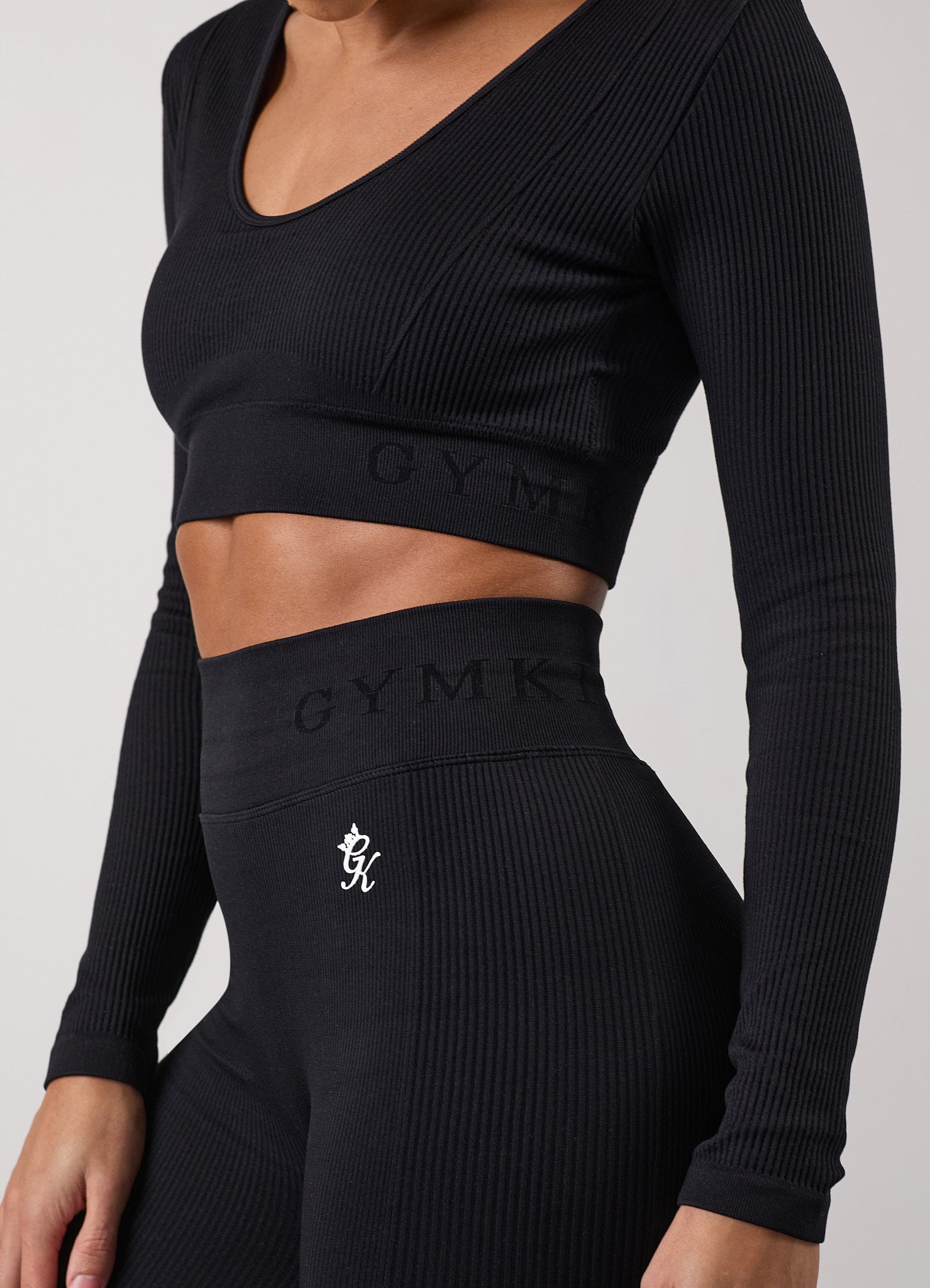 Gym King Formation Long Sleeve Tee - Black