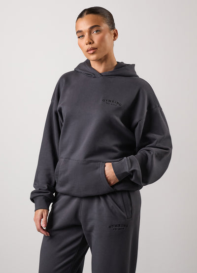 Gym King Compose Oversized Hood - Dark Pewter