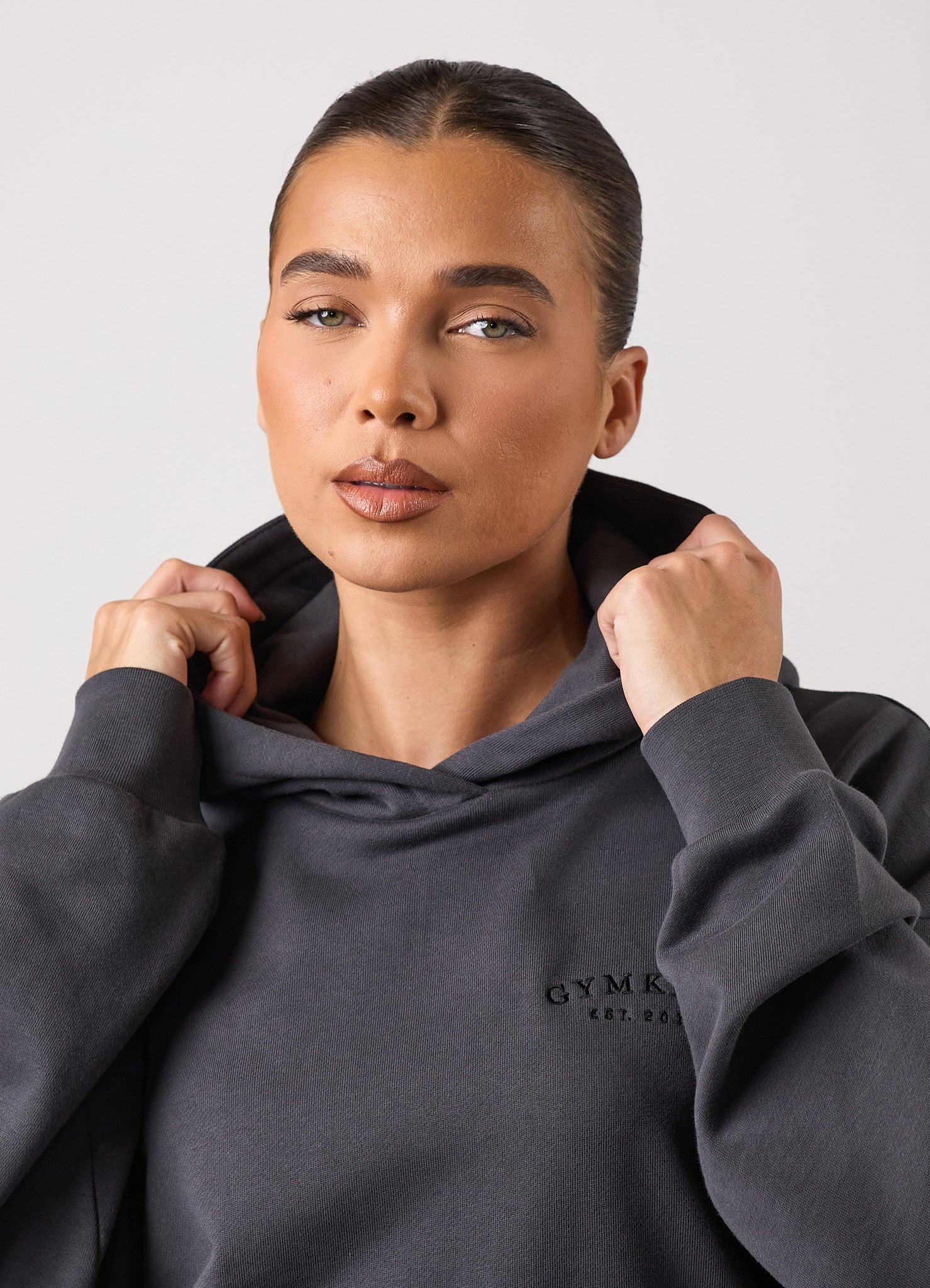 Gym King Compose Oversized Hood - Dark Pewter