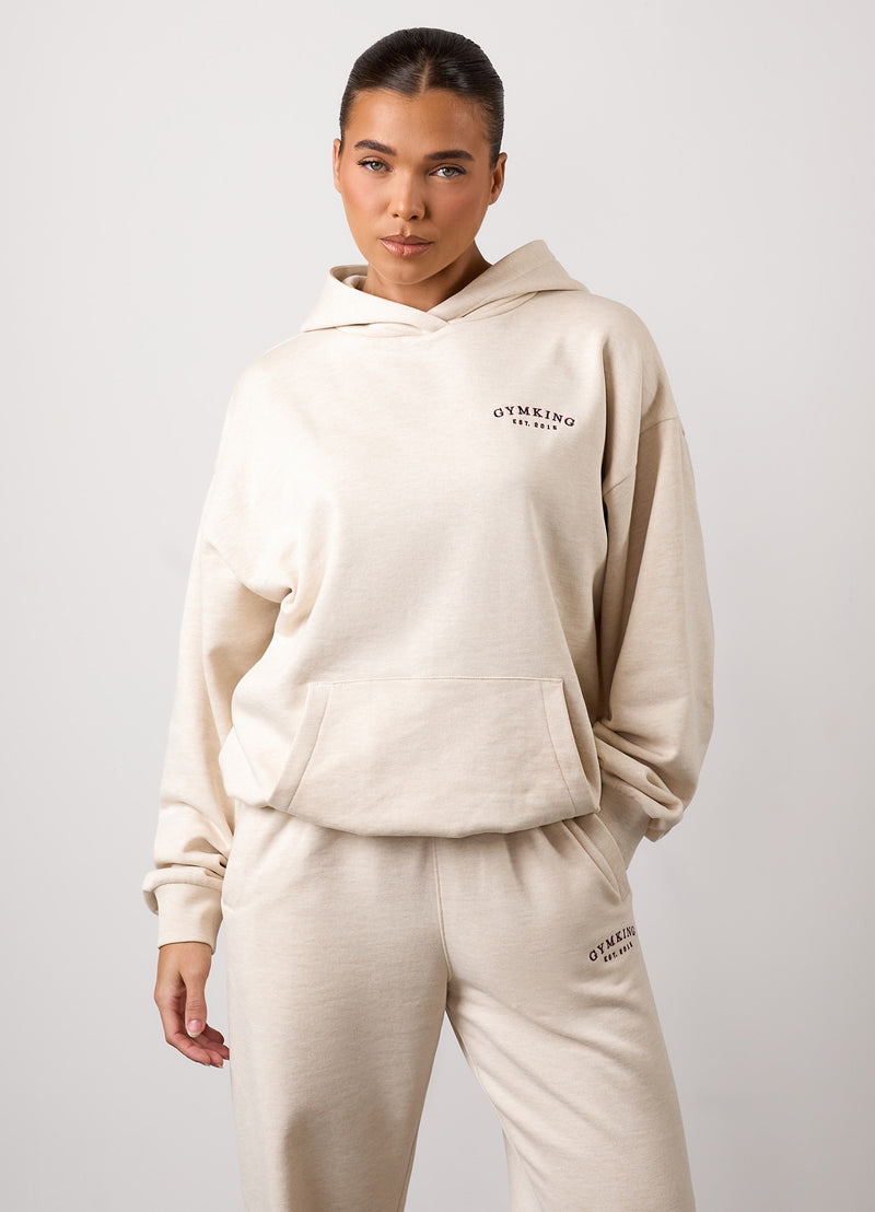 Gym King Compose Oversized Hood Tracksuit - Butterscotch Marl