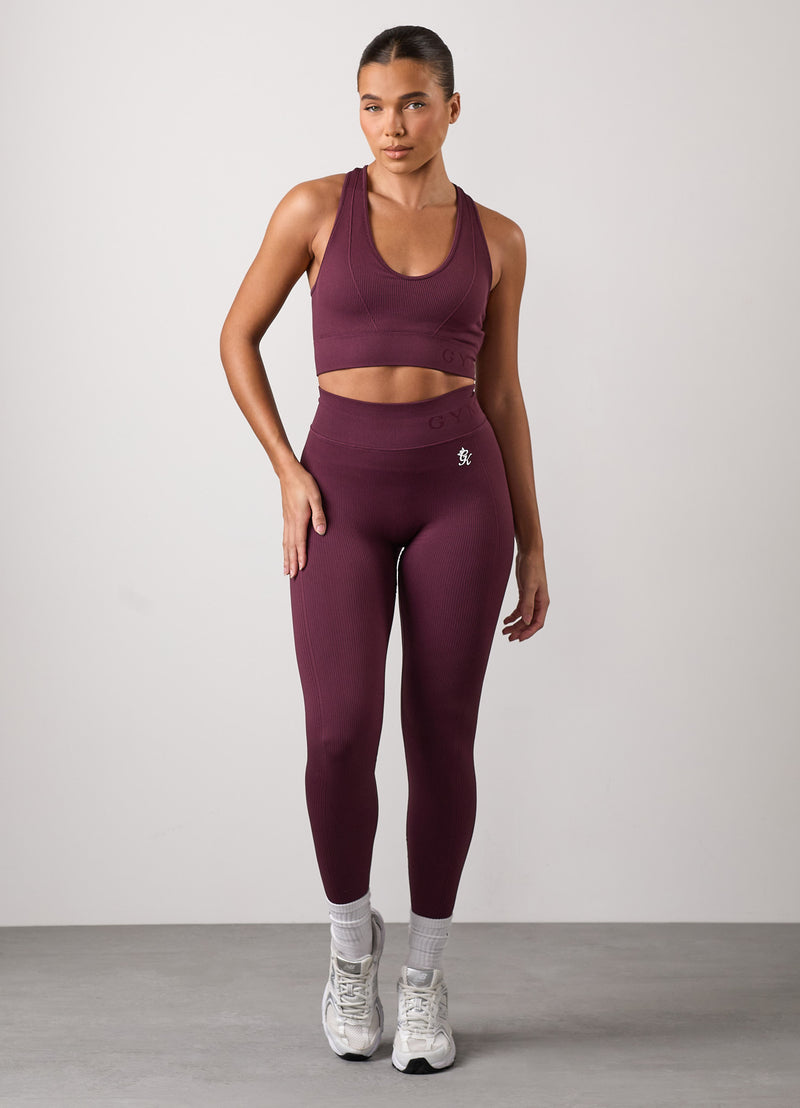 Gym King Formation Rib Legging - Fig