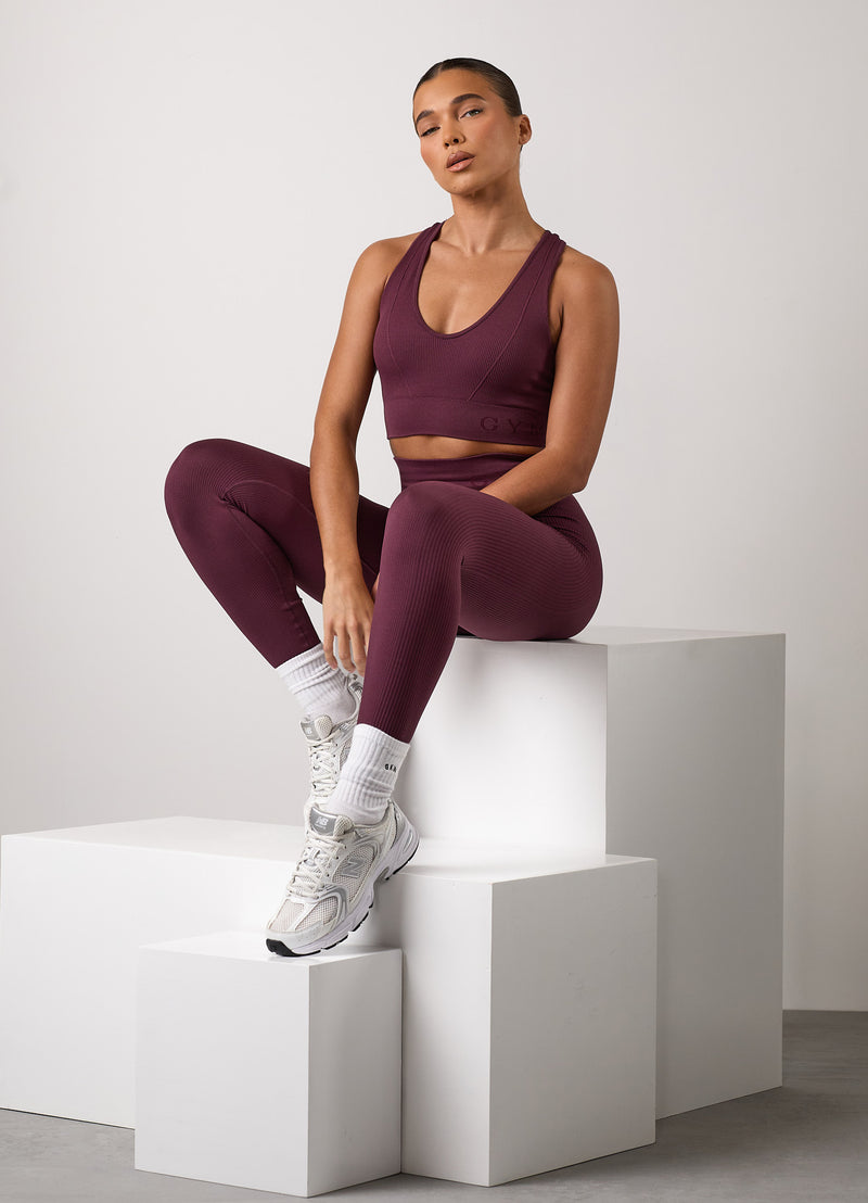 Gym King Formation Rib Legging - Fig