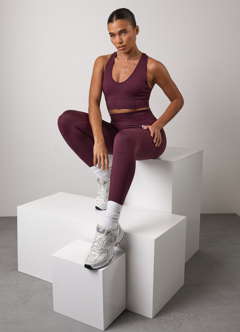 Gym King Formation Rib Legging - Fig