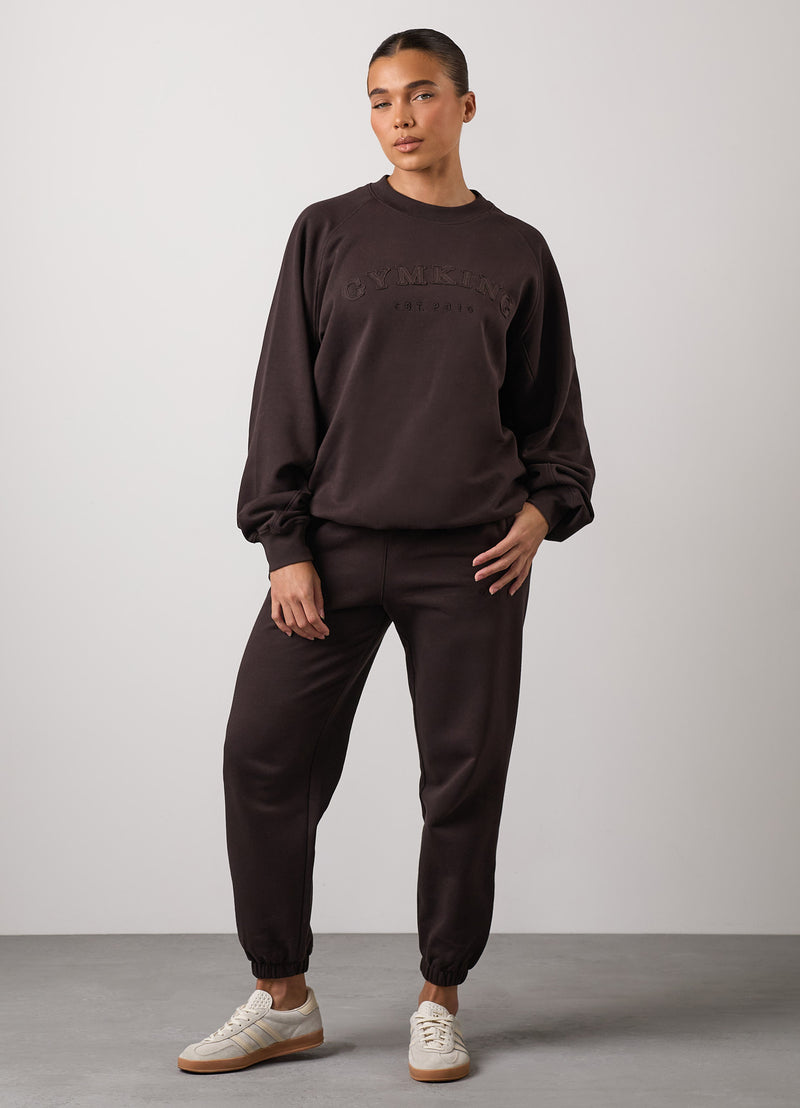 Gym King Compose Crew Tracksuit - Cocoa