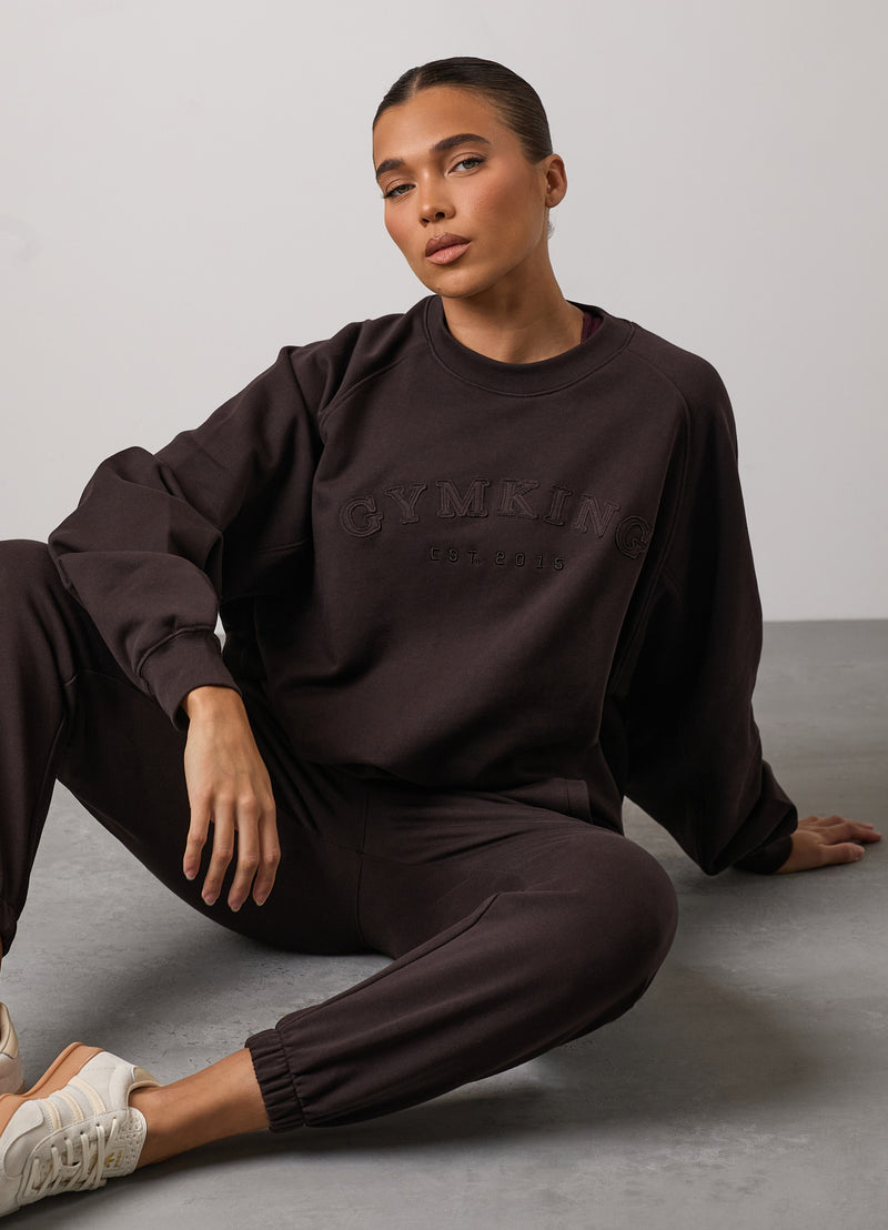 Gym King Compose Crew Tracksuit - Cocoa