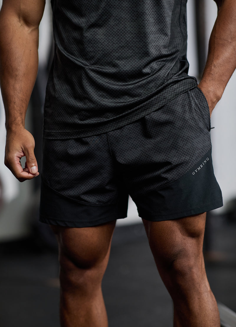 Gym King Enigma AOP Short - Black