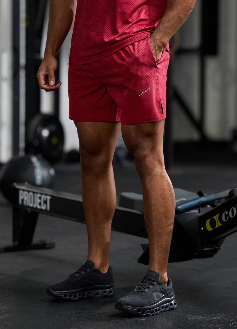 Gym King Enigma AOP Short - Deep Red