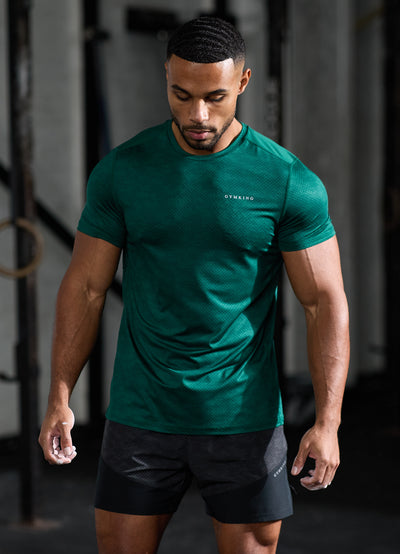 Gym King Enigma AOP Tee - Emerald Green