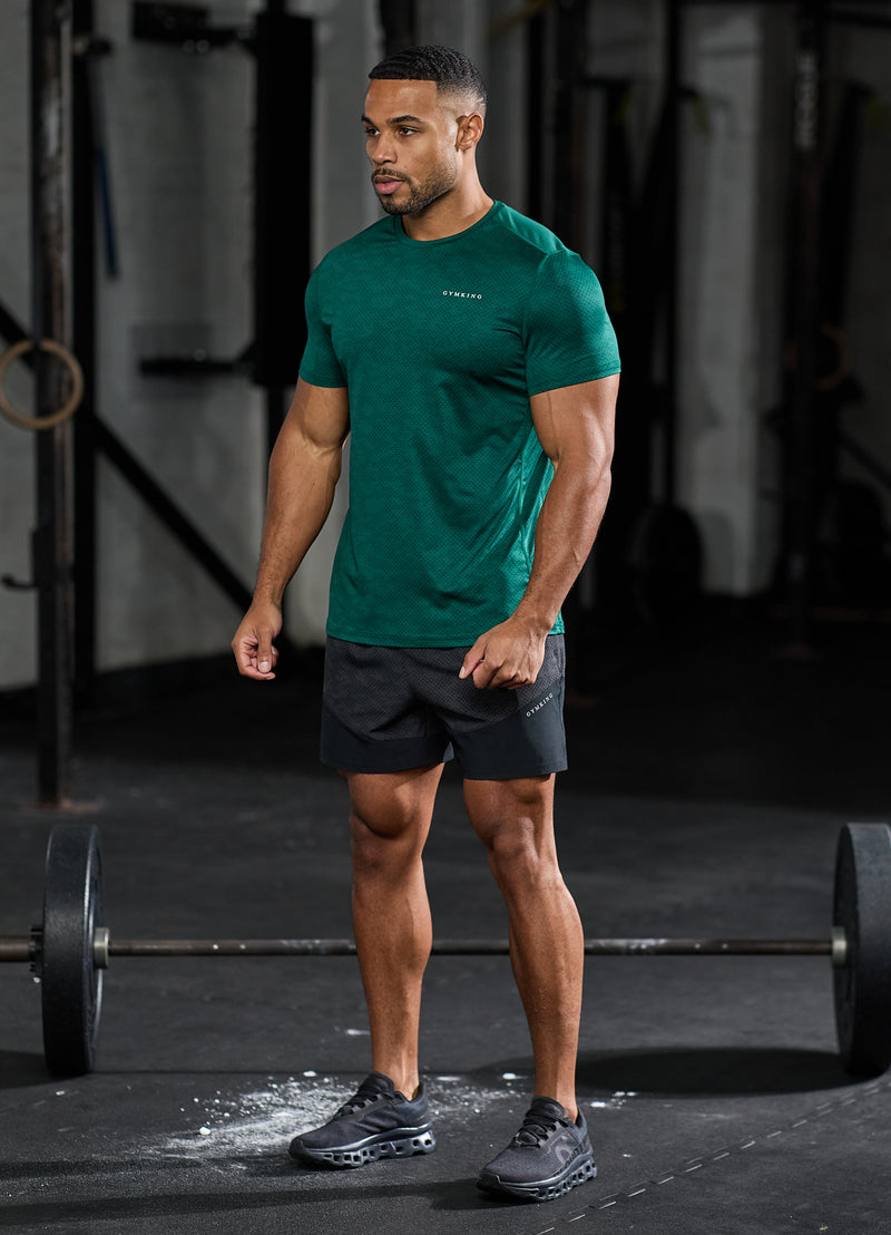 Gym King Enigma AOP Tee - Emerald Green