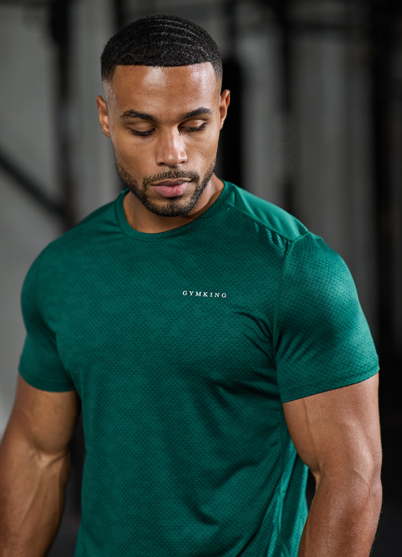 Gym King Enigma AOP Tee - Emerald Green