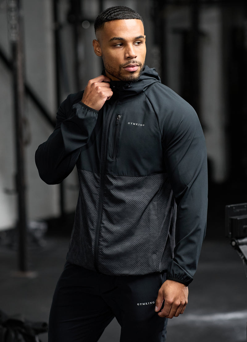 Gym King Enigma Full Zip Hood - Black