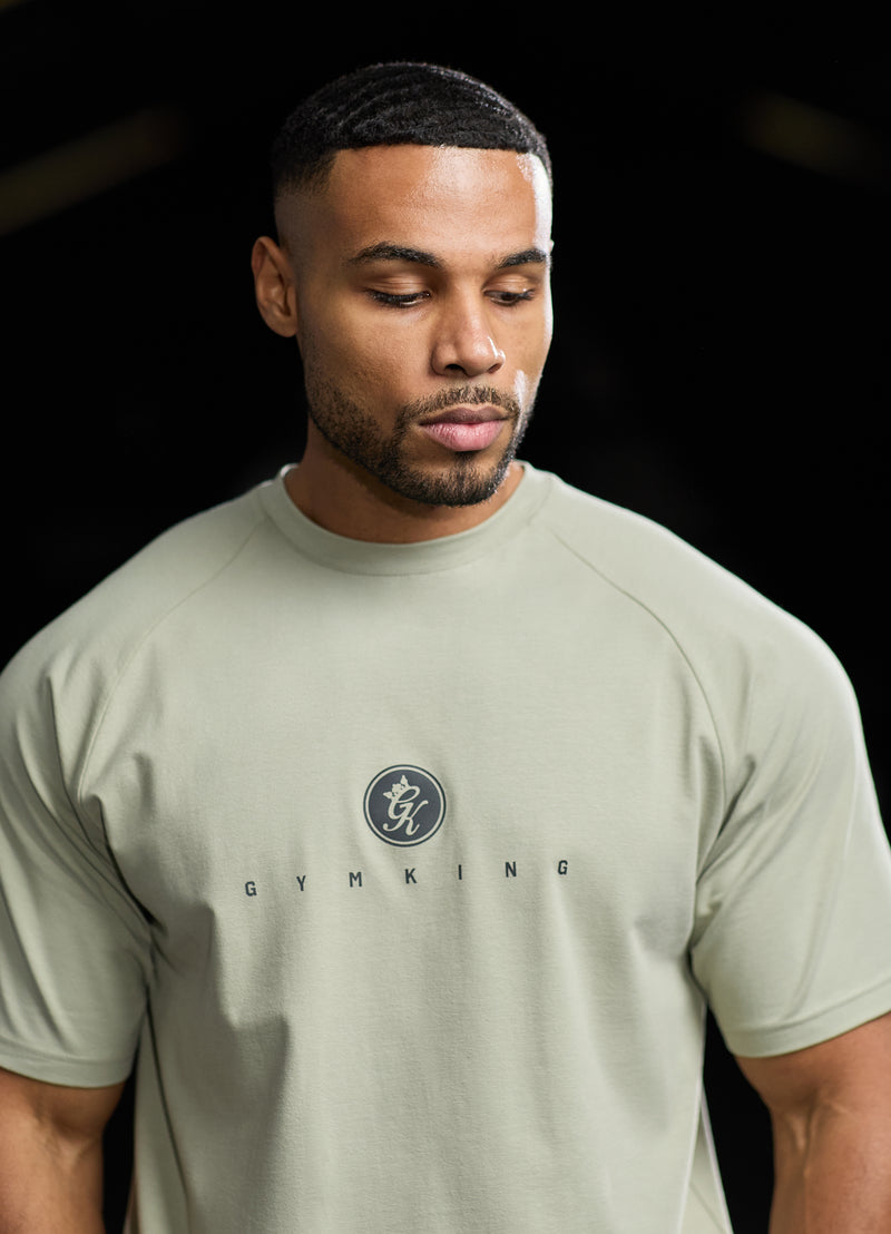 Gym King Rebellion Pro Tee - Light Khaki