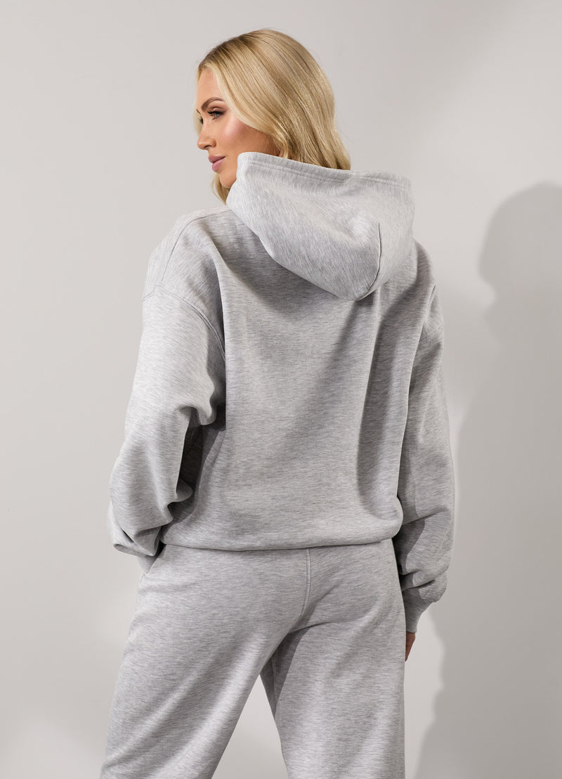 Gym King 365 Relaxed Fit Hoodie - Snow Marl