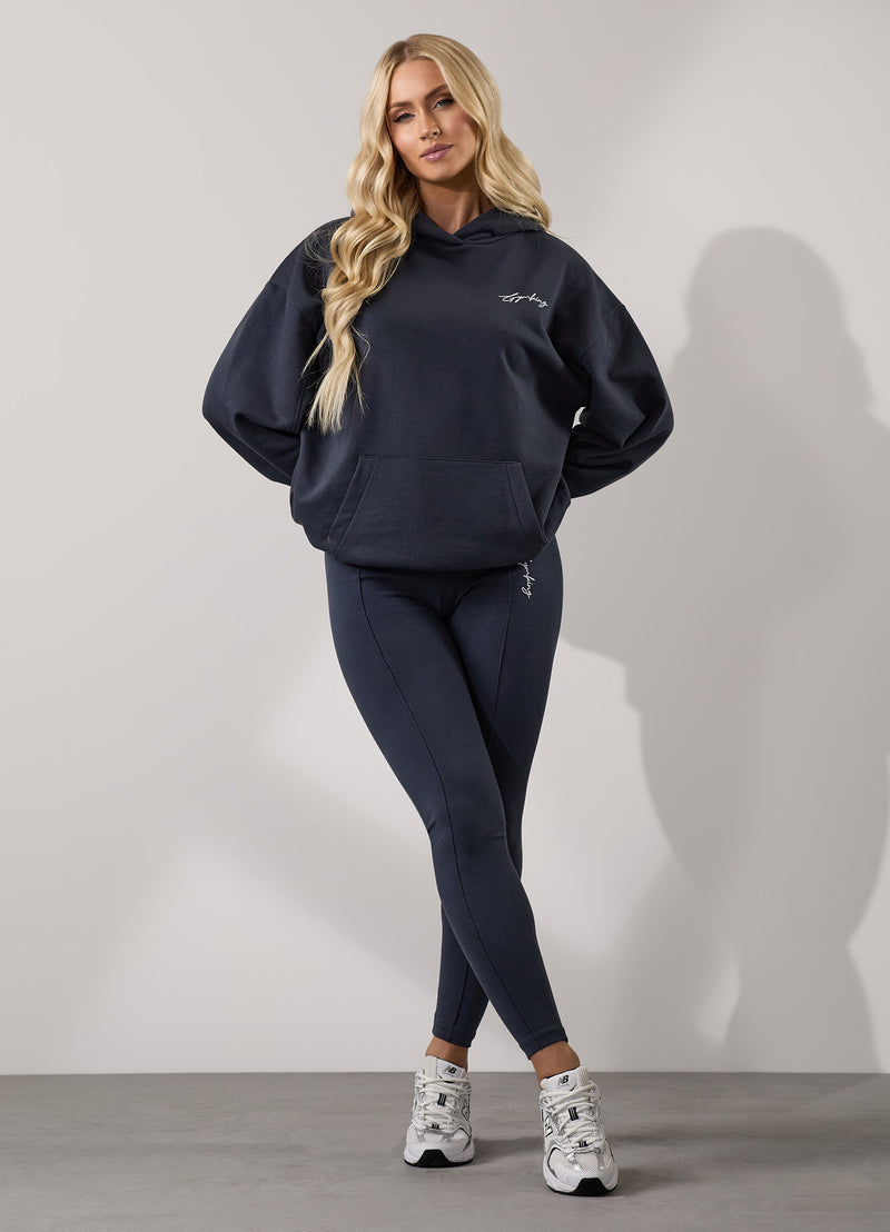 Gym King Reset Oversized Hood - Midnight Blue