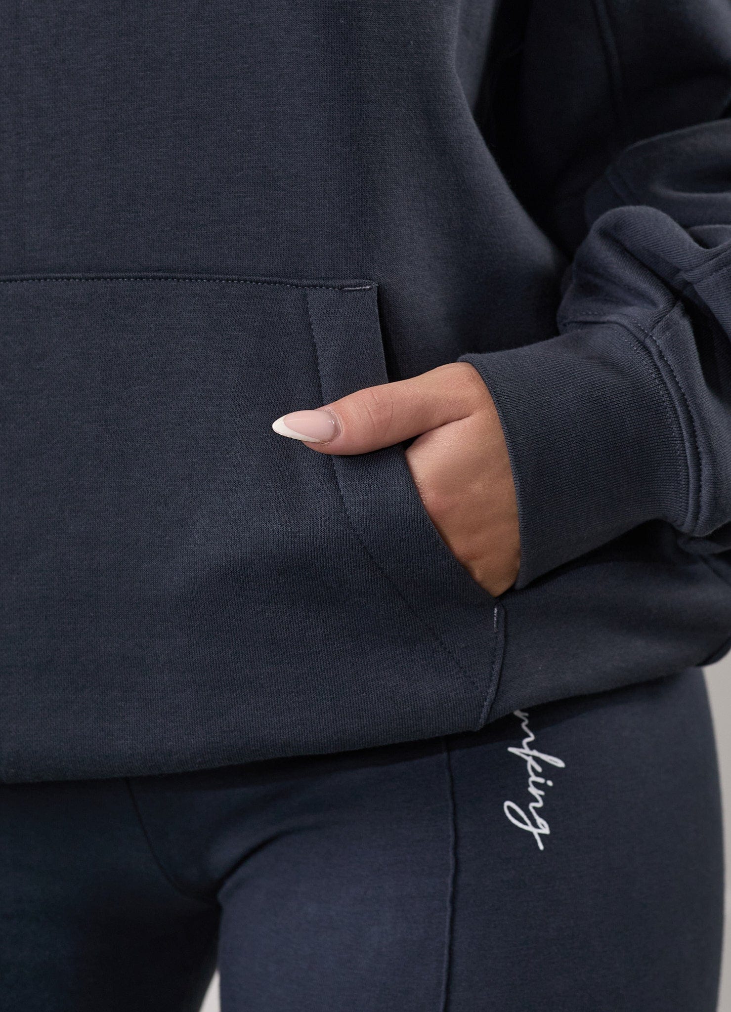 Gym King Reset Oversized Hood - Midnight Blue