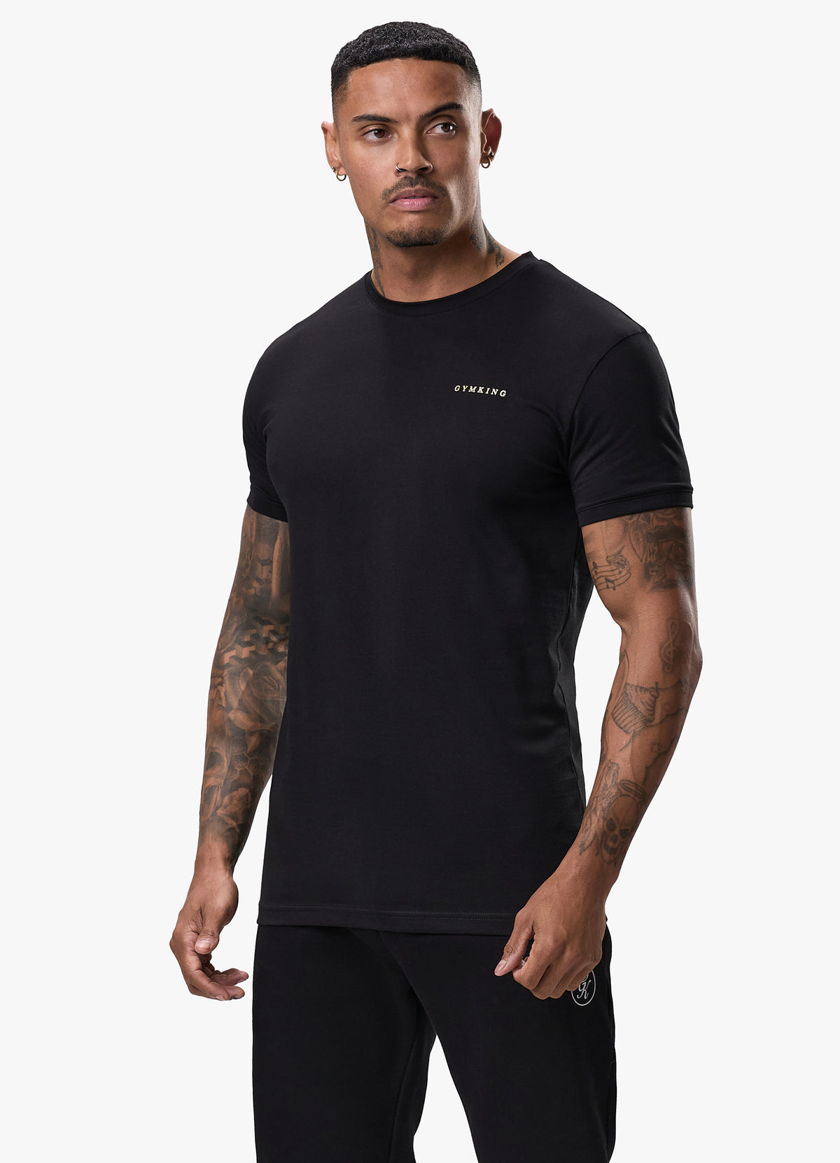 Gym King TML Jersey-T-Shirt – Schwarz/Gold
