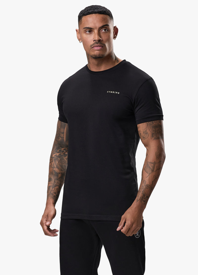 Gym King TML Jersey Tee – Black/Gold