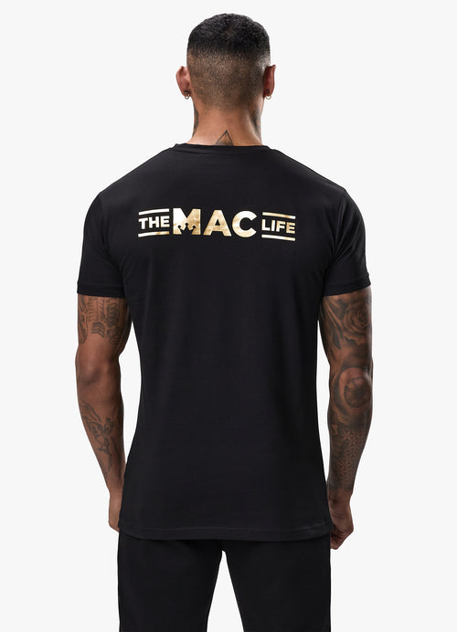 Gym King TML Jersey-T-Shirt – Schwarz/Gold