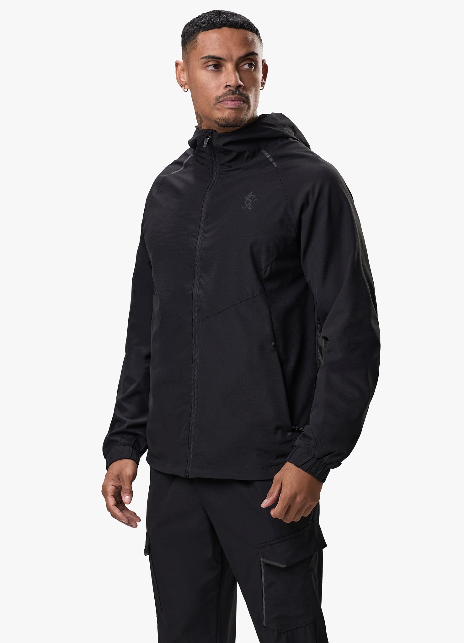 Gym King Elite Ripstop Tracksuit Top - Black