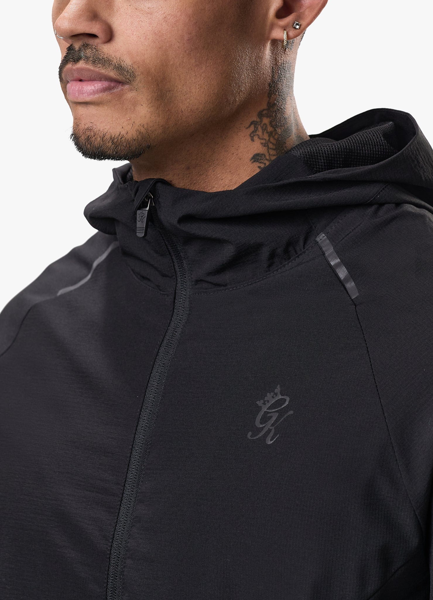 Gym King Elite Ripstop Tracksuit Top - Black