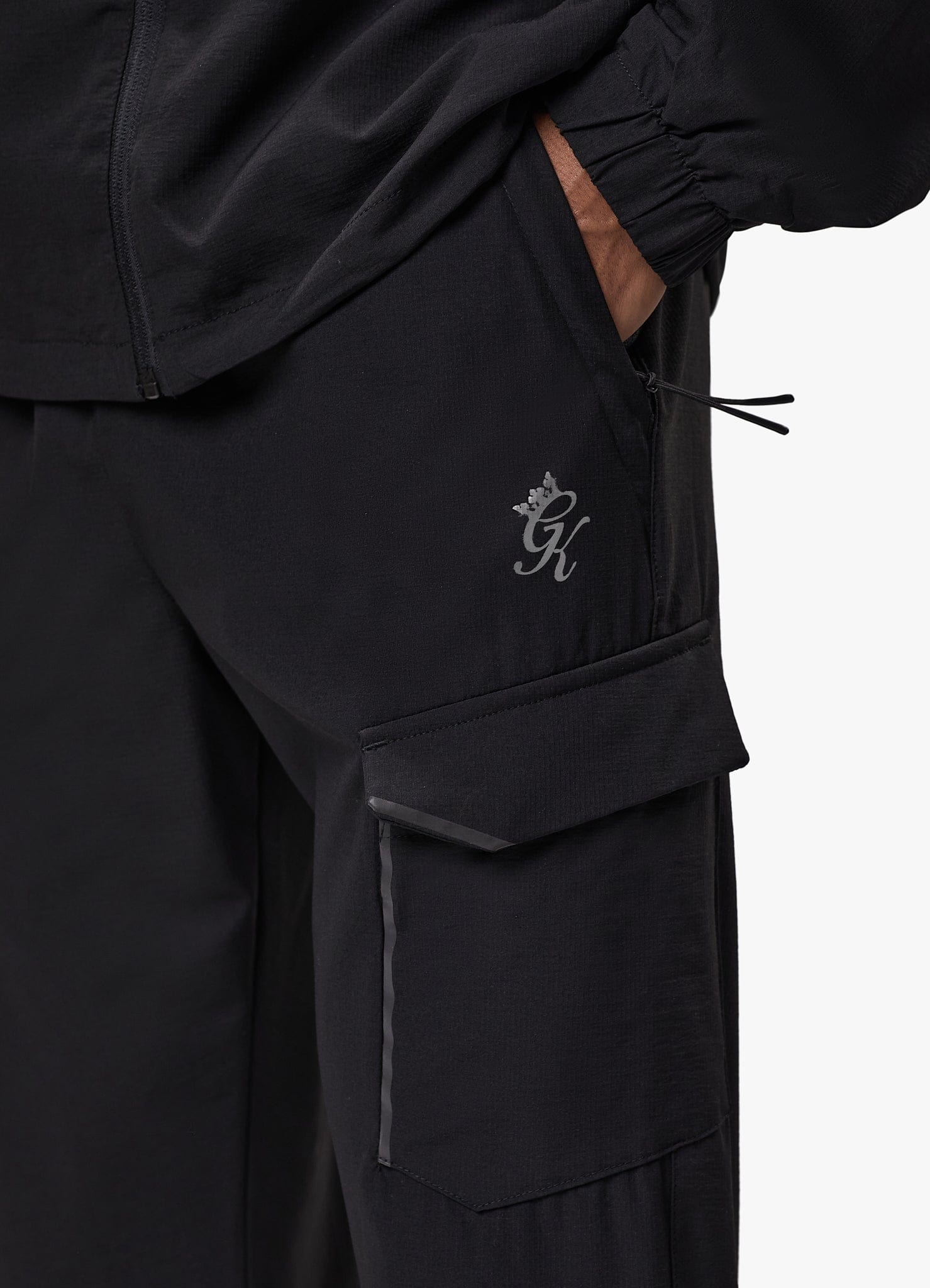 Gym King Elite Ripstop Tracksuit Bottom - Black