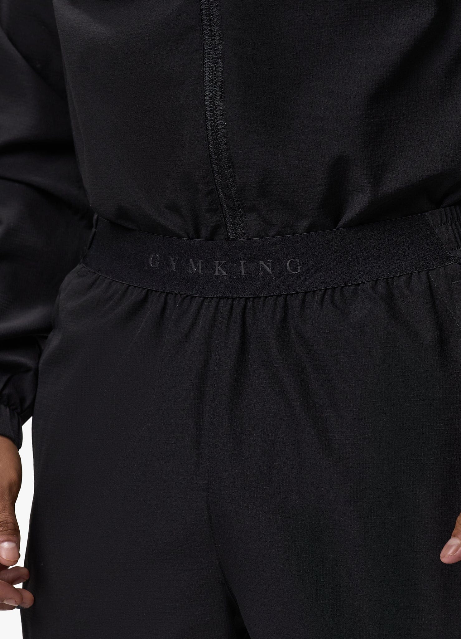 Gym King Elite Ripstop Tracksuit Bottom - Black
