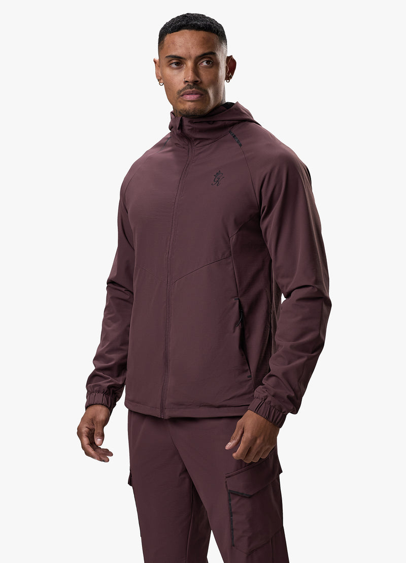 Gym King Elite Ripstop Tracksuit Top - Deep Plum