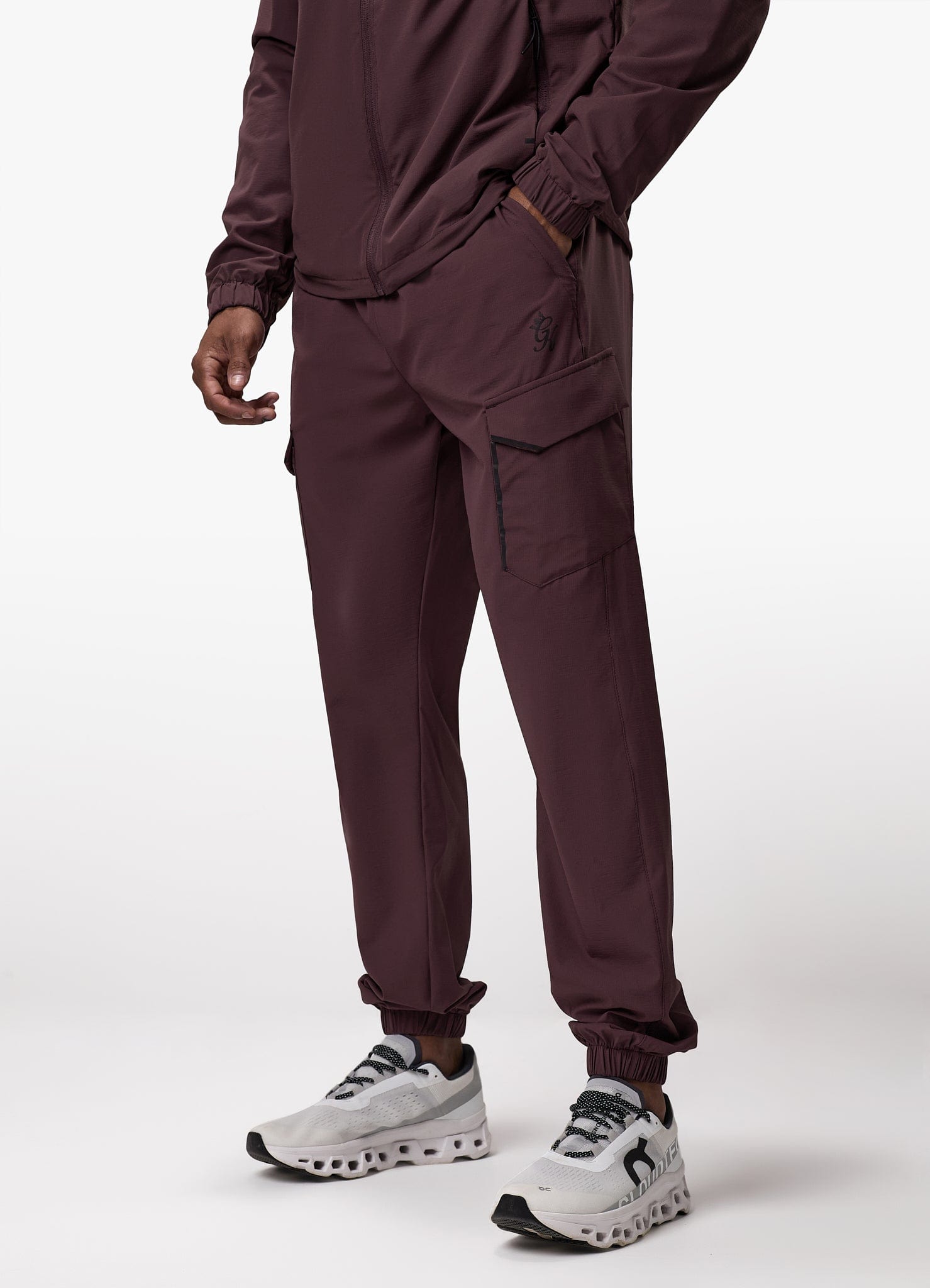 Java Plum Color Tracksuit Gym King Elite Ripstop Tracksuit Bottom - Deep Plum