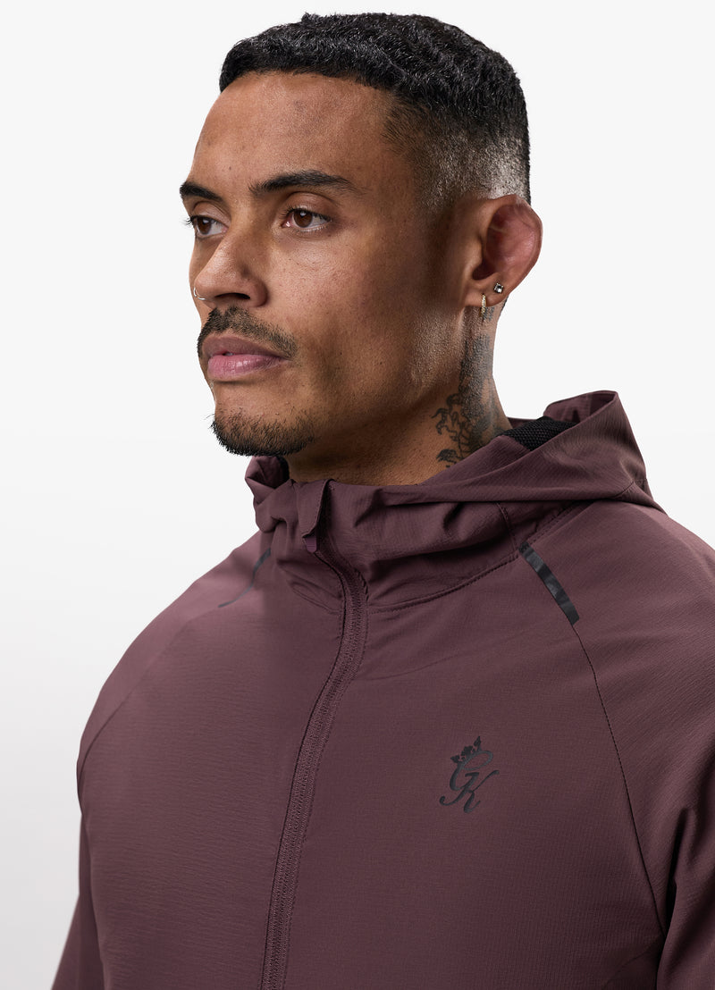 Gym King Elite Ripstop Tracksuit Top - Deep Plum