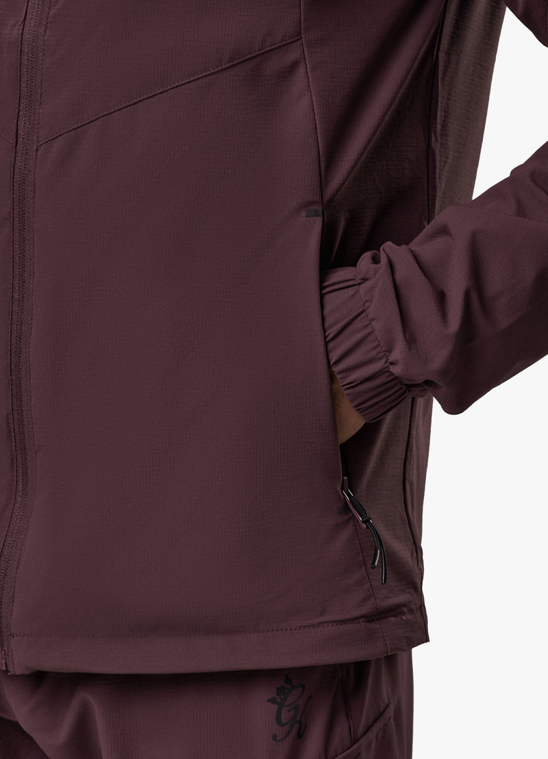 Gym King Elite Ripstop Tracksuit Top - Deep Plum