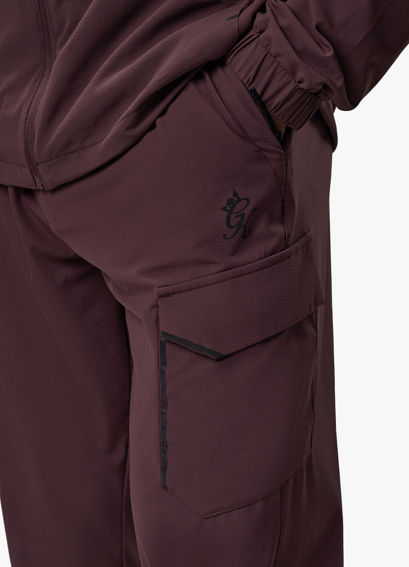 Gym King Elite Ripstop Tracksuit Bottom - Deep Plum