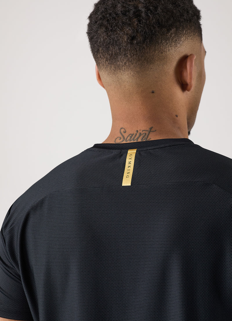 Gym King Flex Tee - Black/Gold