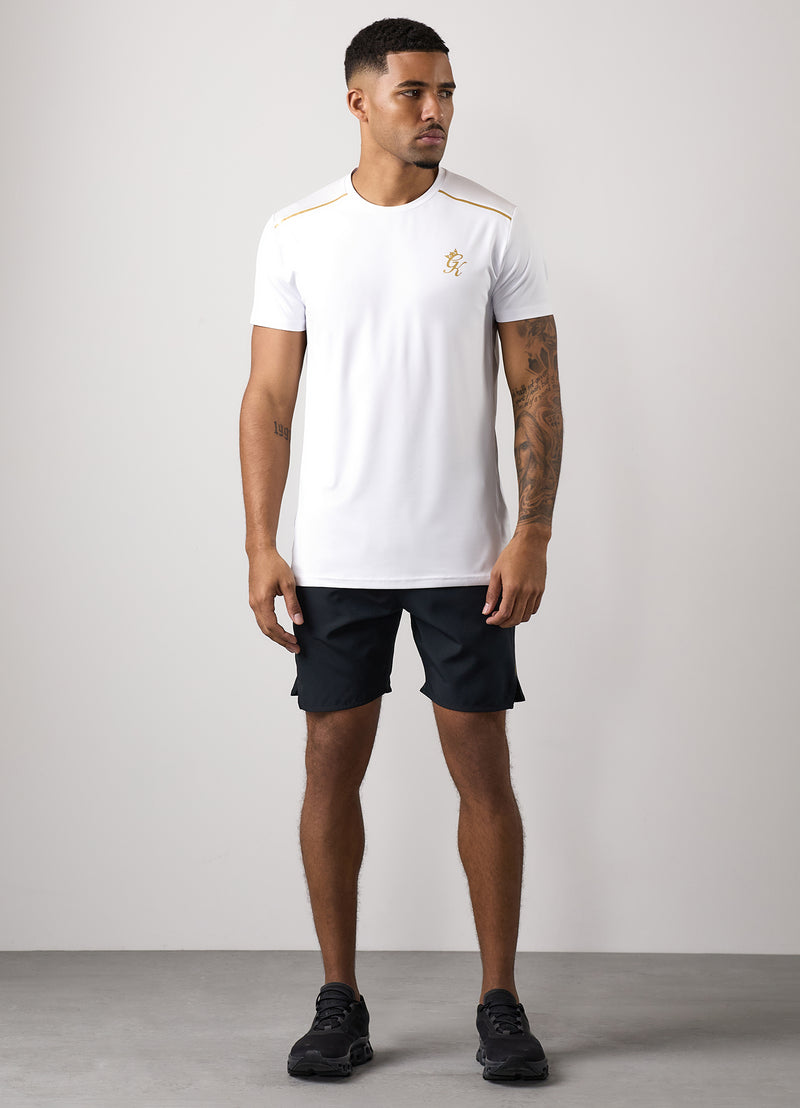 Gym King Flex Tee - White/Gold