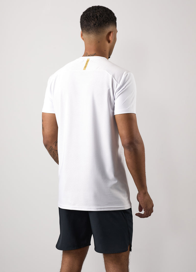 Gym King Flex Tee - White/Gold