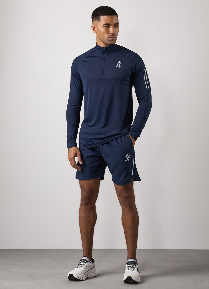 Gym King Flex Short - Dark Navy/Silver