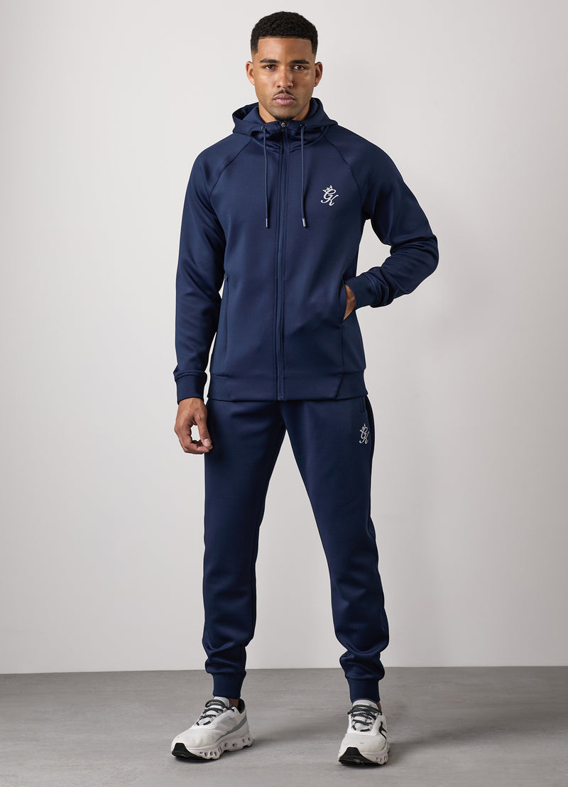 Gym King Full Zip Poly Tracksuit - Navy