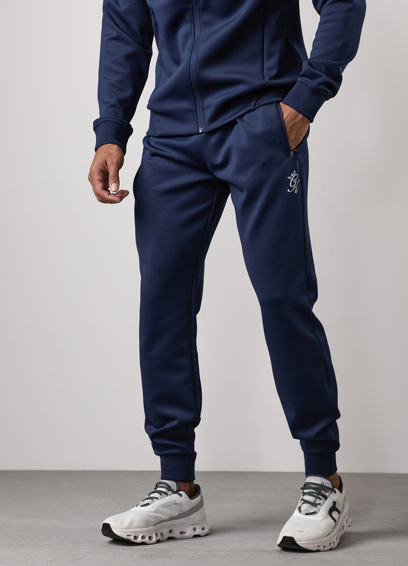 Gym King Full Zip Poly Tracksuit - Navy