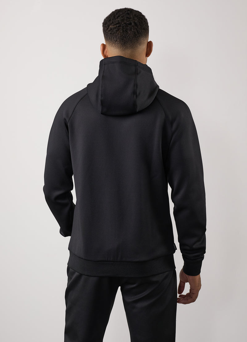 Gym King Full Zip Poly Tracksuit Top - Black/Gold