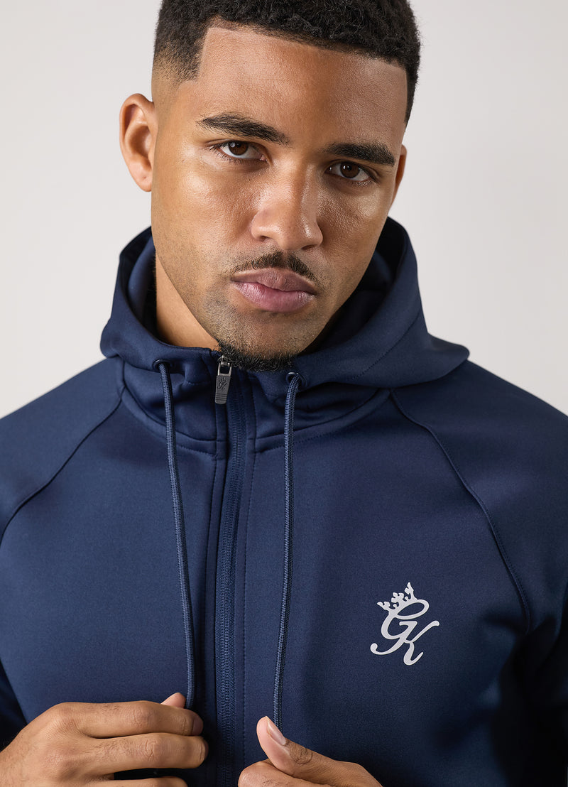 Gym King Full Zip Poly Tracksuit - Navy