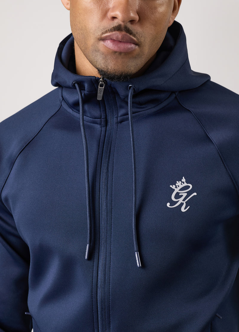 Gym King Full Zip Poly Tracksuit - Navy