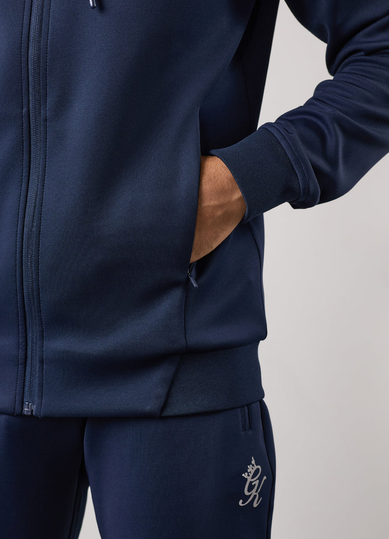 Gym King Full Zip Poly Tracksuit - Navy