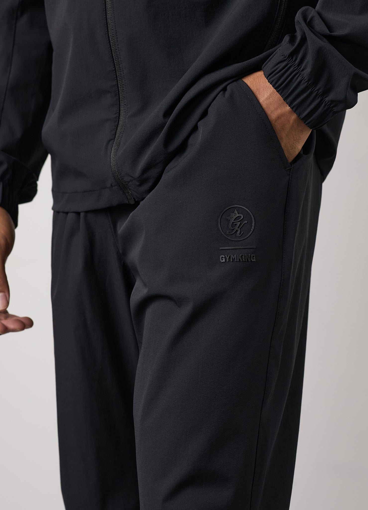 Gym King Aventus Woven Tracksuit Bottom - Black
