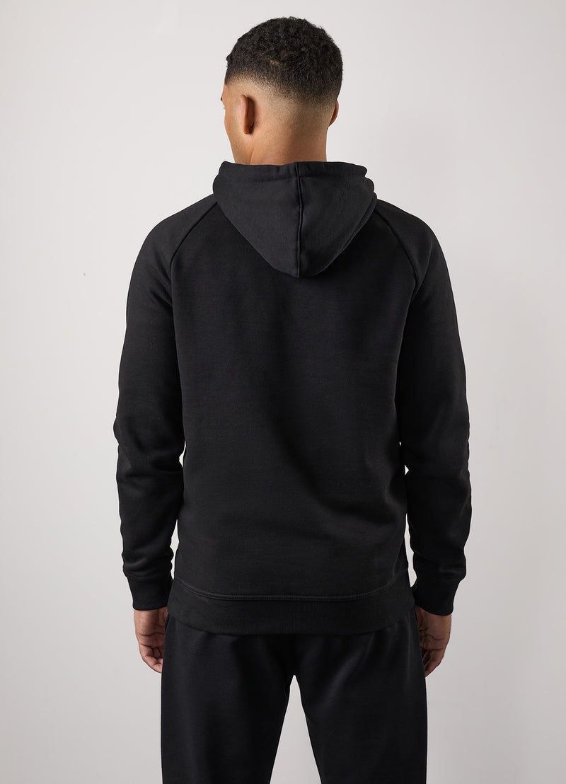 Gym King Pro Logo Fleece Hood - Black/Black